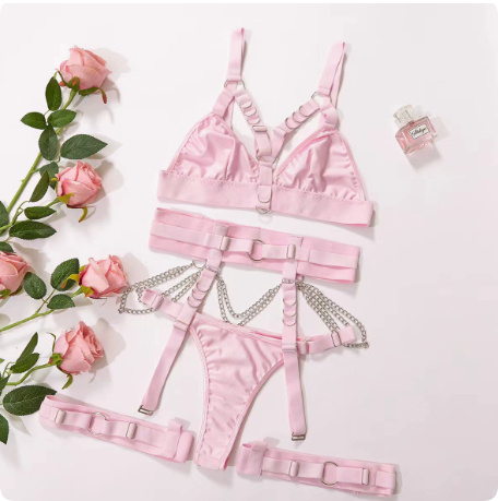 Women's Bundled Waist And Leg Loop Adjustable Sexy Lingerie Set - Image 7