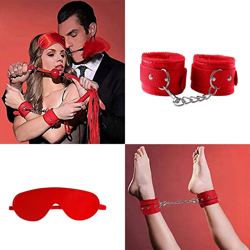 7pcs Bundled Alternative, Supplies Handcuffs Breast Clips Sexy Toys - Image 5