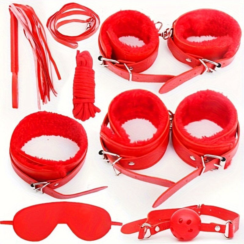 7pcs Bundled Alternative, Supplies Handcuffs Breast Clips Sexy Toys