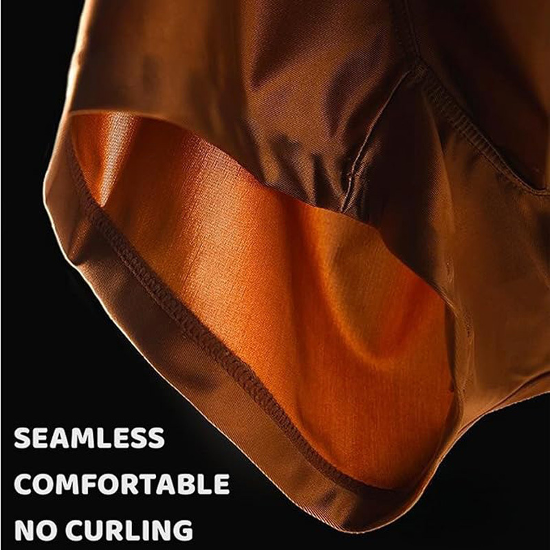 3pcs Satin Silk Boxer Briefs Mid Waist Underpants,Men's Light Luxury Satin Ice Silk Fashion Breathable Boxer Briefs, Silky Sexy Mens Underwear - Image 10